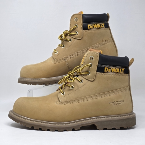 DeWALT Hancock Men’s Size 10.5M S3 Honey Safety Steel Toe Leather Ankle Boot New - Picture 3 of 11